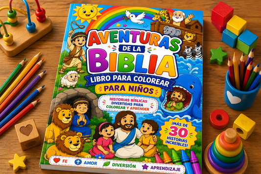 Aventuras de la Biblia: Edición Pequeños Artistas (30 Láminas)